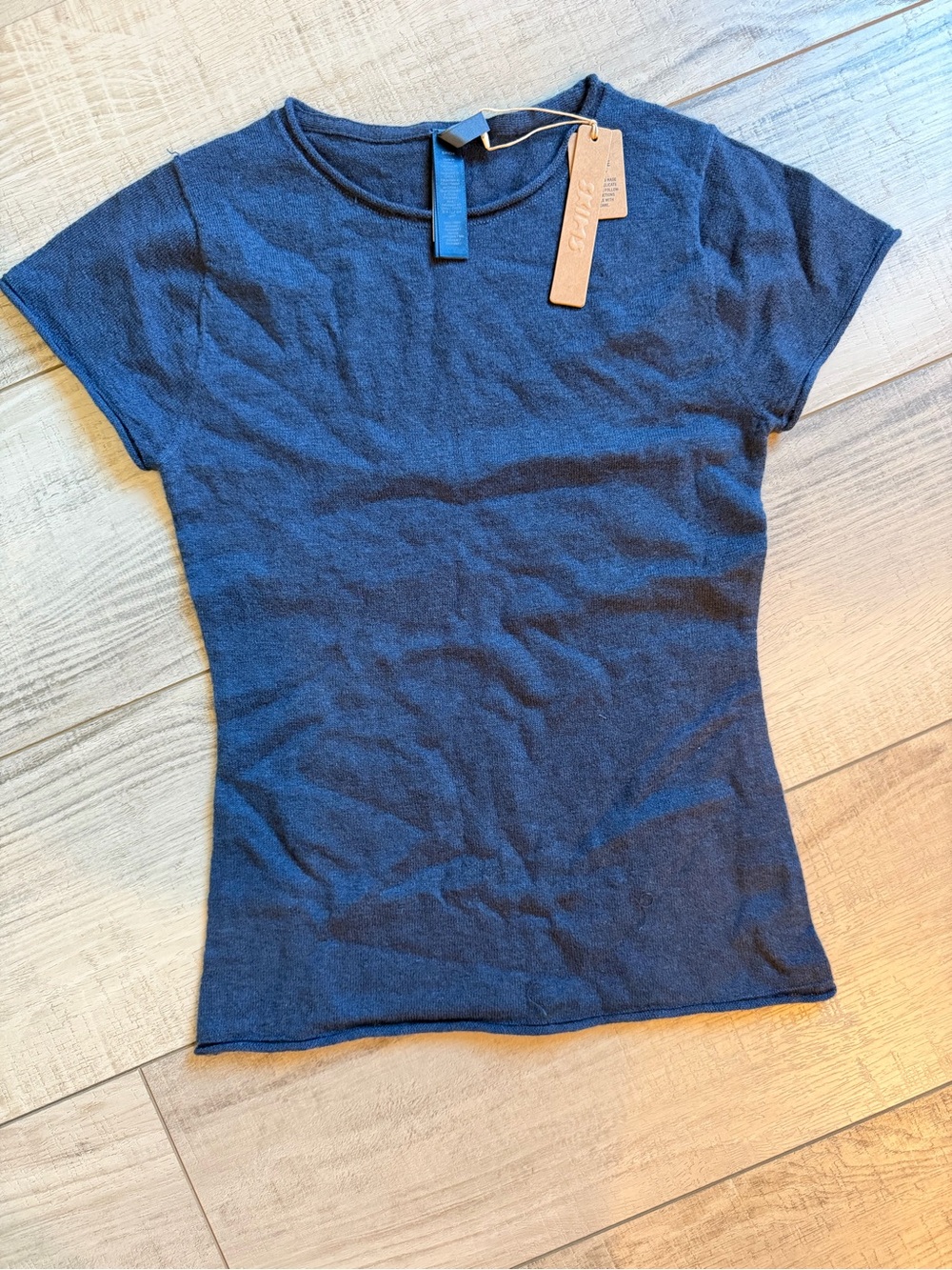 SKIMS Cashmere Navy Short Sleeve Tee